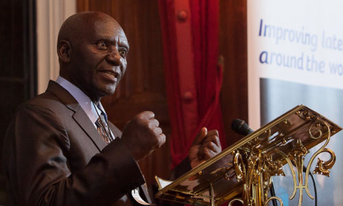 Elisha speaks at the launch of Facing the Facts in Parliament