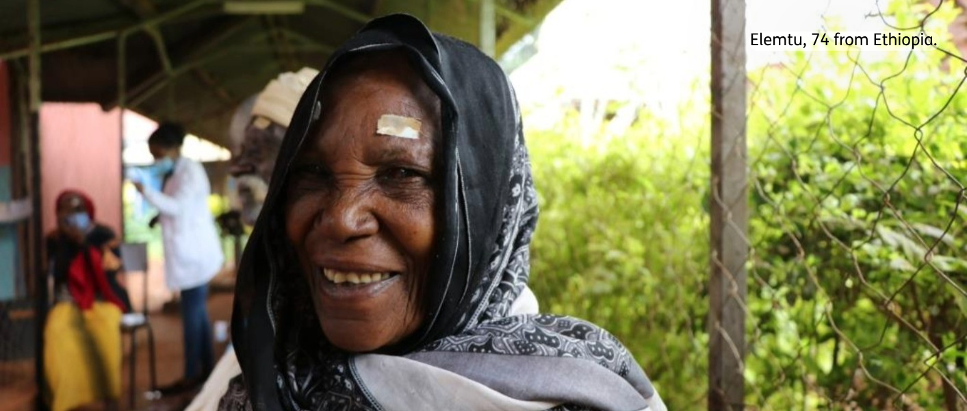Elemtu, joyful after cataract surgery restored her sight